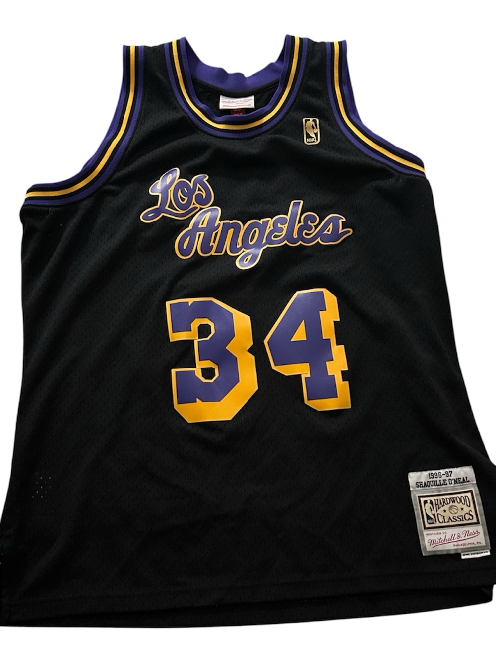 Mitchell & Ness Black Jersey Care Tag Detail